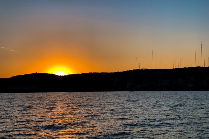 a sunset over Lake Superior