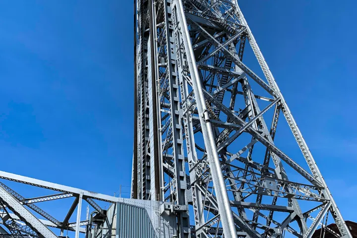 side of the Duluth Aerial Lift Bridge