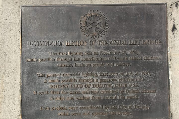Aerial Lift Bridge signage
