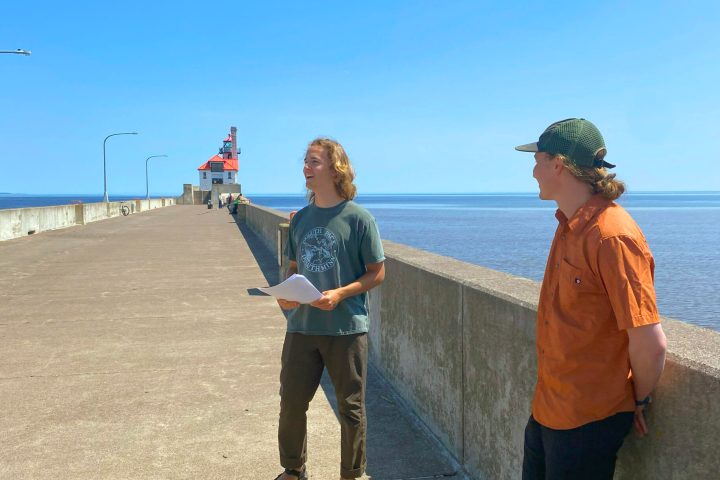 guided tour on Duluth pier
